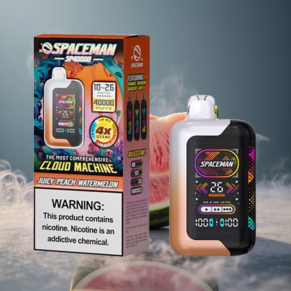 SMOK SPACEMAN SP40000 Једнократни Вапе sočna breskva lubenica 20ml 2.28\" Ultra-Large LED