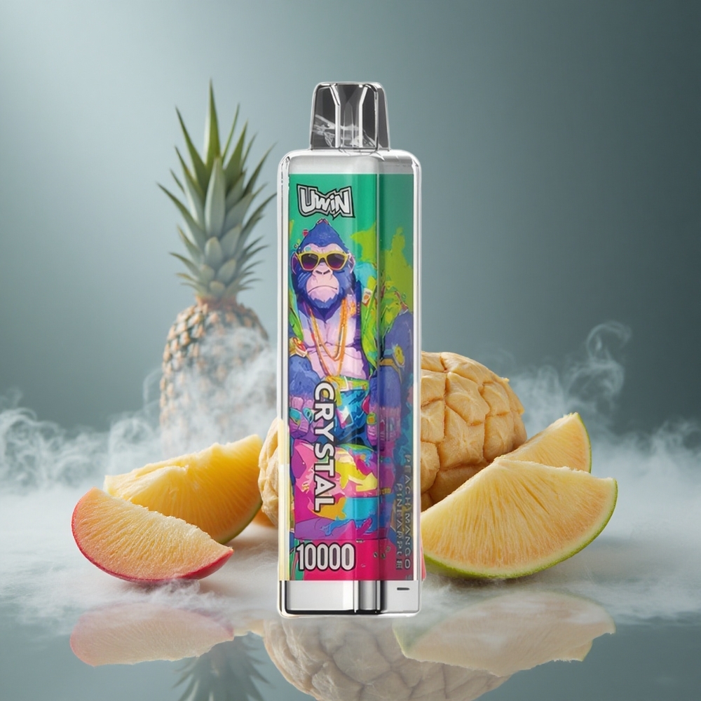 Uwin Crystal 10000 Puffs Brisak Mango Ananas са RGB светла