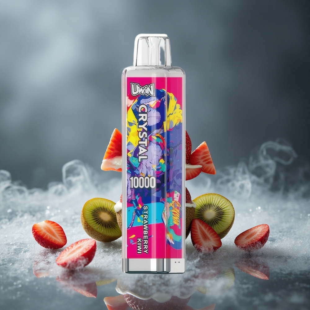 Uwin Crystal 10000 Puffs Jagoda-Kivi са RGB светла