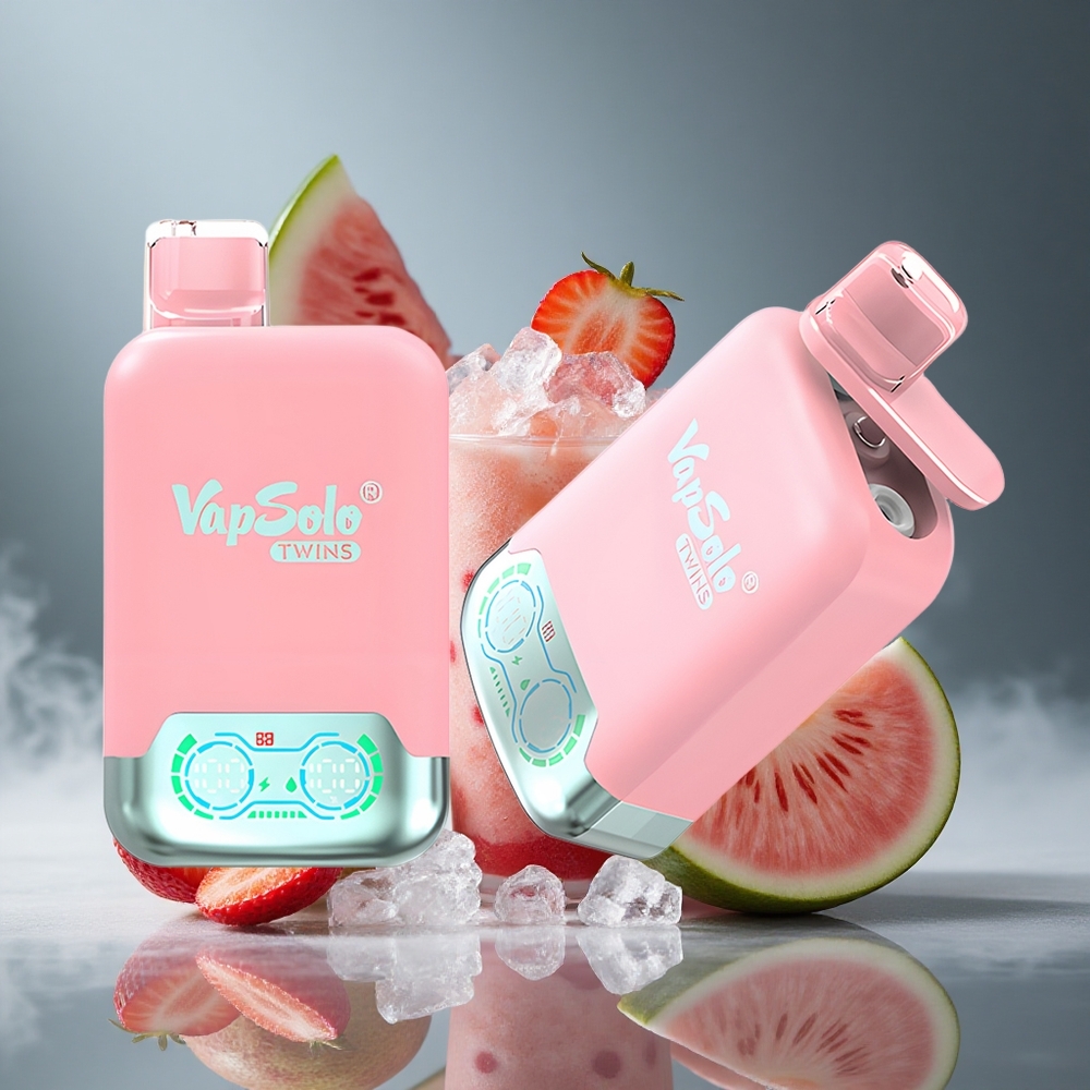 Vapsolo Twins 20000 Puffs Једнократни Вапе Jagoda Led & Mango Breskva Lubenica + 40 ml E-Tečnost