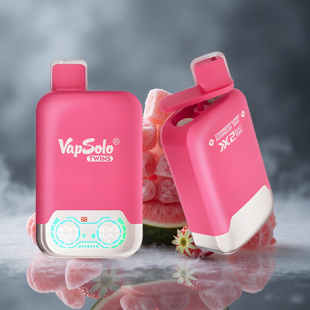 Vapsolo Twins 20000 Puffs Једнократни Вапе Jagoda Lubenica & Gummi Med