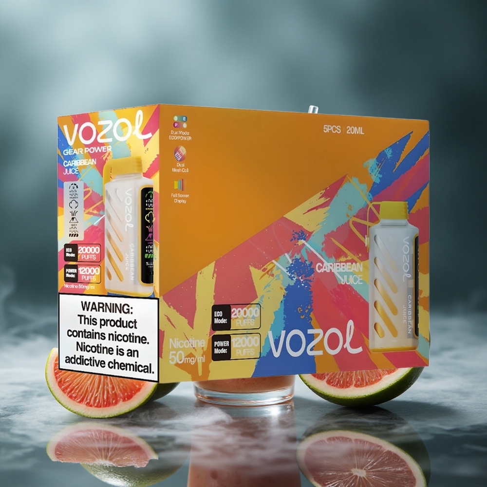 VOZOL Gear Power 20000 Puffs Једнократни Вапе Karipska Voćna Kombinacija са 20mL Unapred Napunjene Течност Капацитет