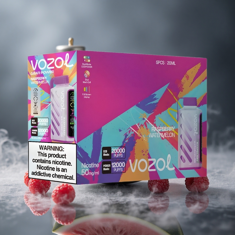 VOZOL Gear Power 20000 Puffs Једнократни Вапе Malina Lubenica S.i.L.C. Tech
