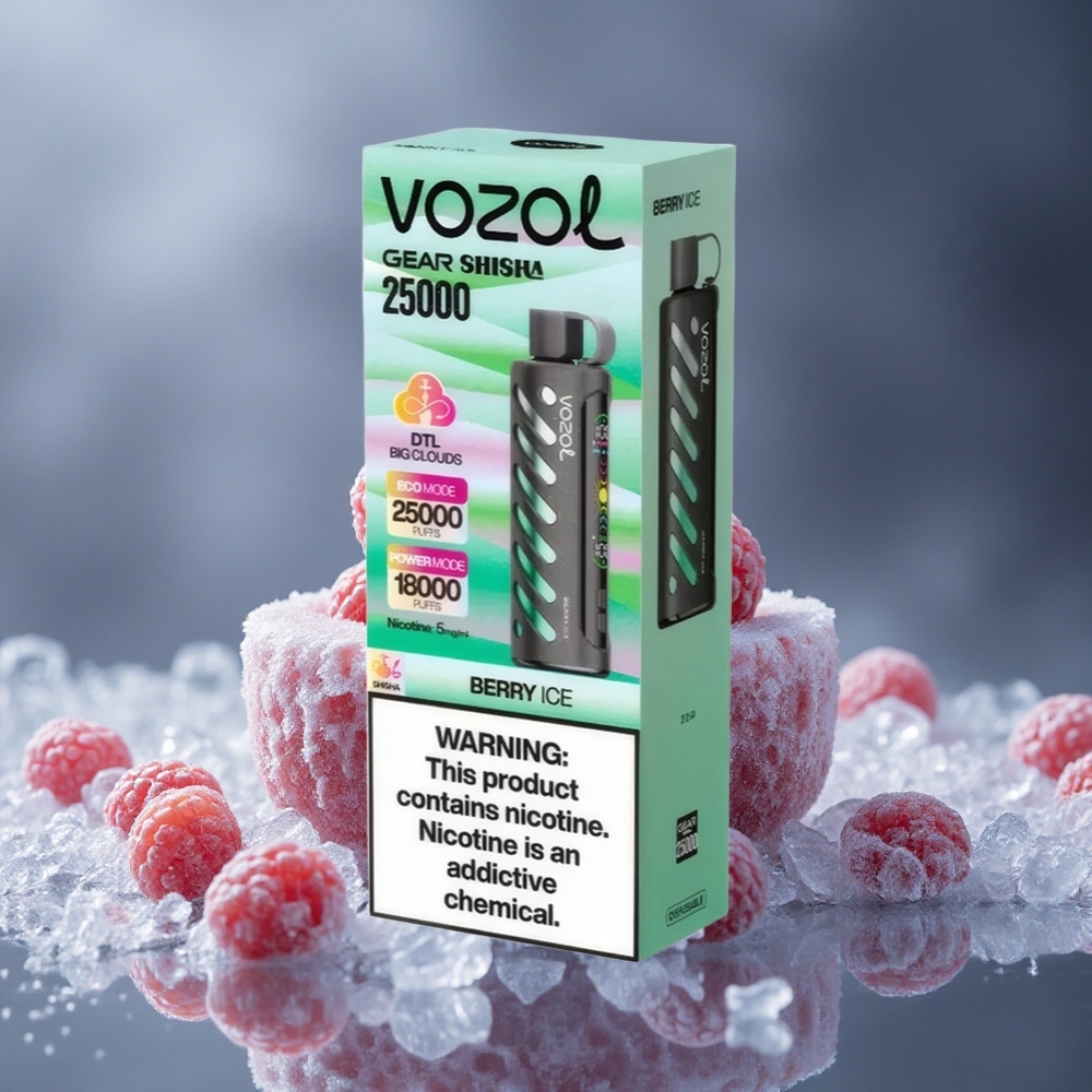 VOZOL Gear Shisha 25000 Puffs Једнократни Вапе Jagoda Led 5mg/ml