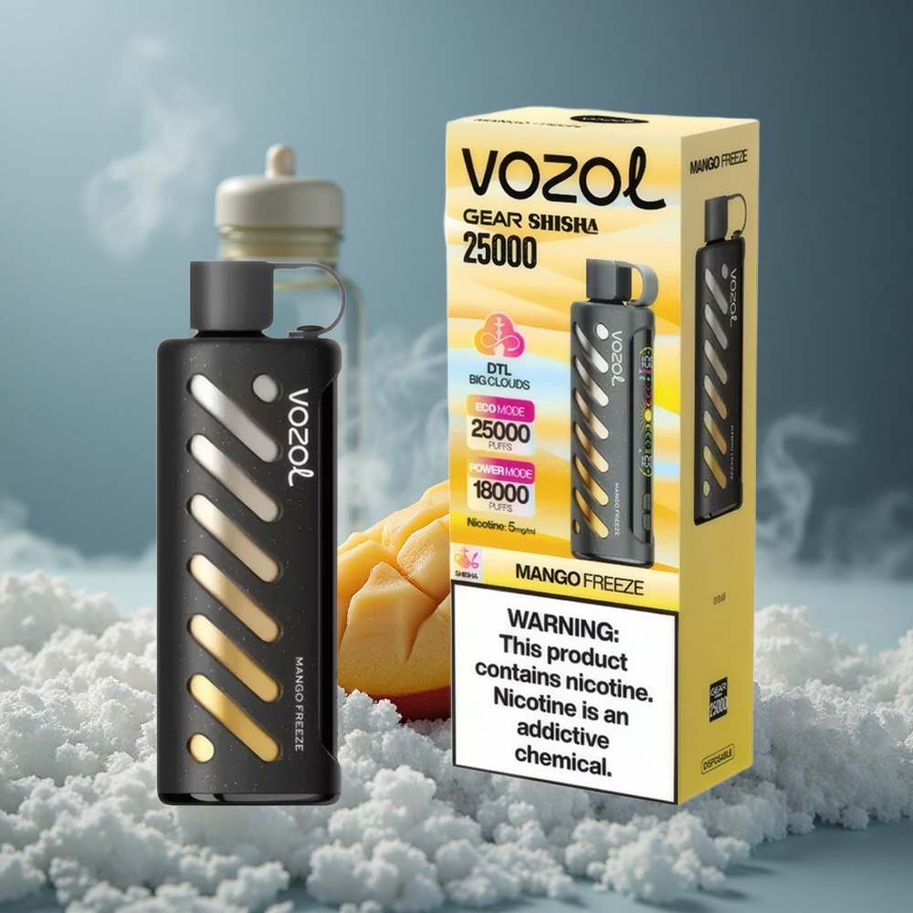 VOZOL Gear Shisha 25000 Puffs Mango Smrzavanje са 30 ukusnih aroma