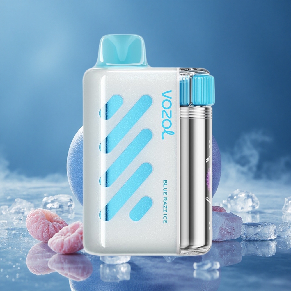 VOZOL Vista 40000 Puffs Једнократни Вапе Plava Malina Led са S.i.L.C Tehnologijom Ukusa