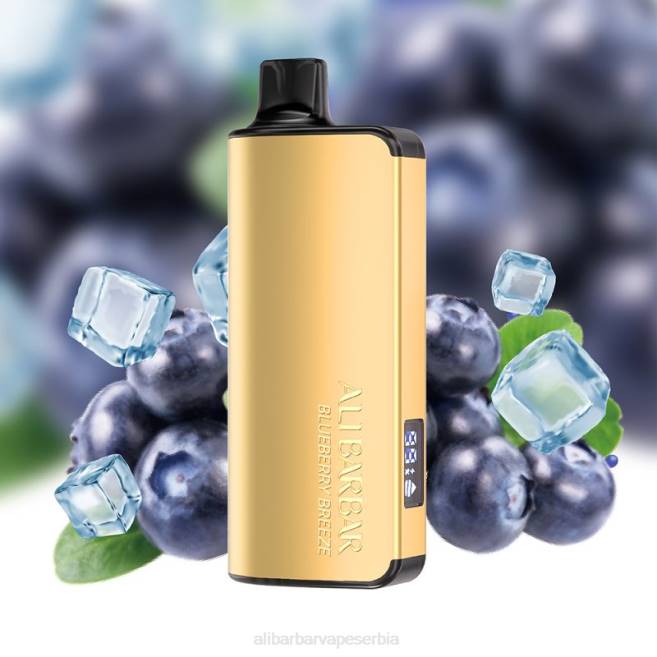 Alibarbar Nicotine Vape - 2L8H32 Alibarbar Ingot 20000 вапе за једнократну употребу поветарац од боровнице